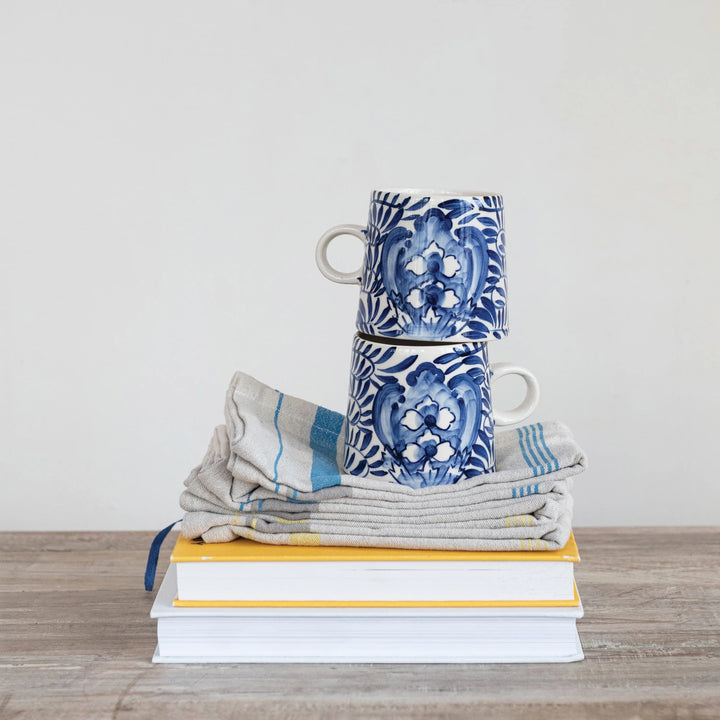 Blue Tile Print Mug