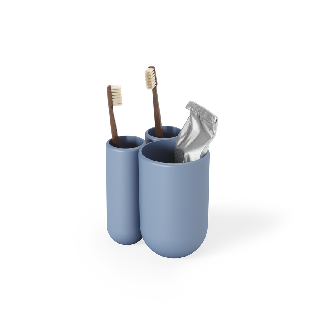 Slate Blue Touch Organizer / Toothbrush Holder