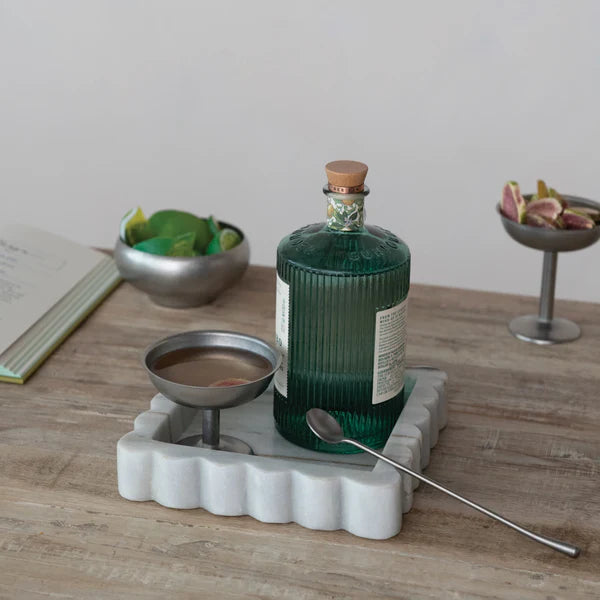 Brushed Pewter Finish Stainless Steel Cocktail Spoon