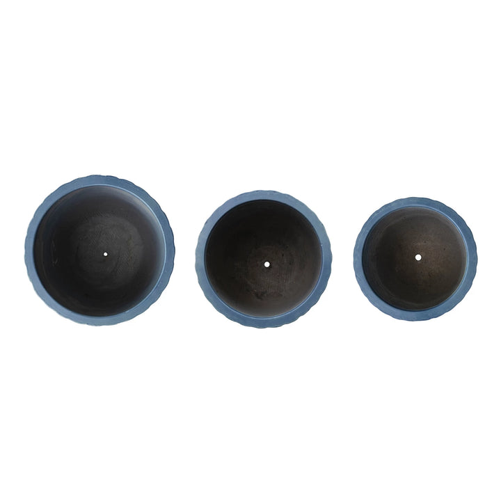Blue Indoor/Outdoor Planters with Drainage Hole
