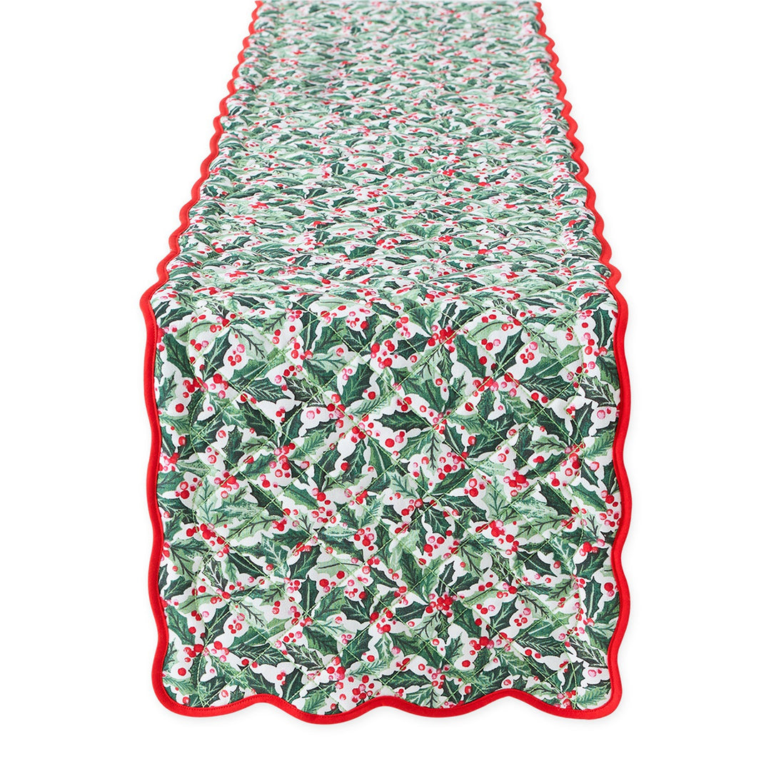 Holly Jolly Quilted Table Runner