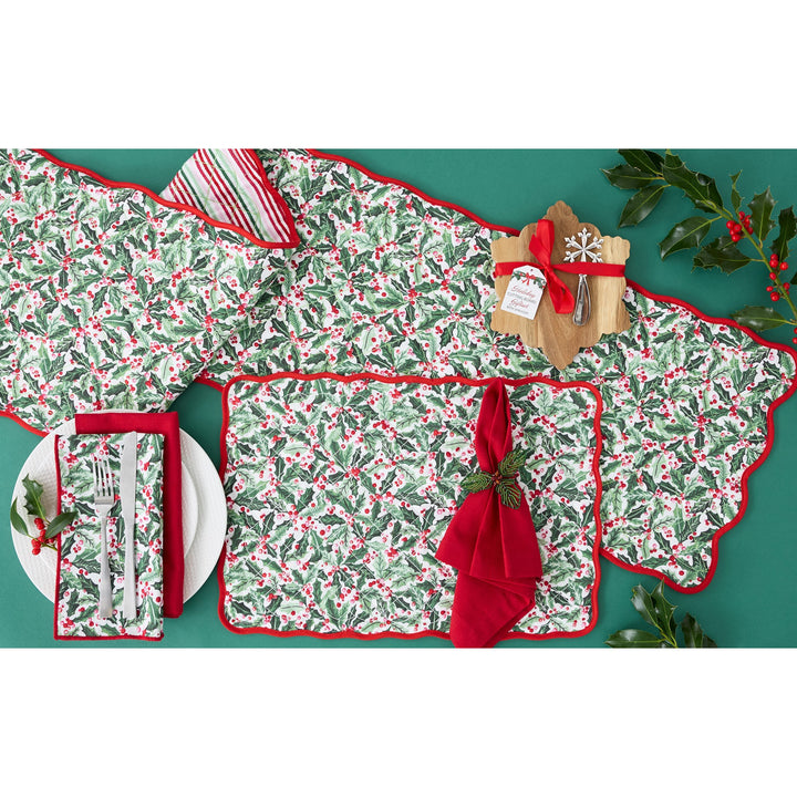 Holly Jolly Quilted Table Runner