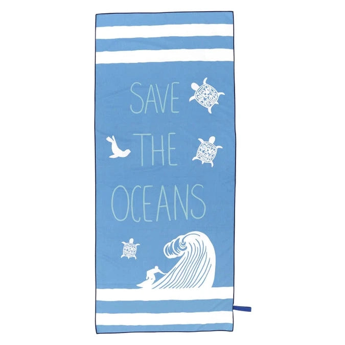 Save The Ocean Reversible Beach Towel