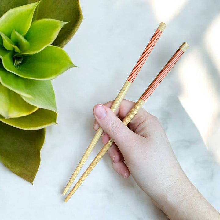 White Bamboo Chopsticks, Set Of 2