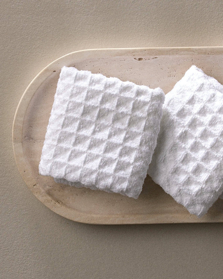 Cloud Waffle Washcloths, Set of 3