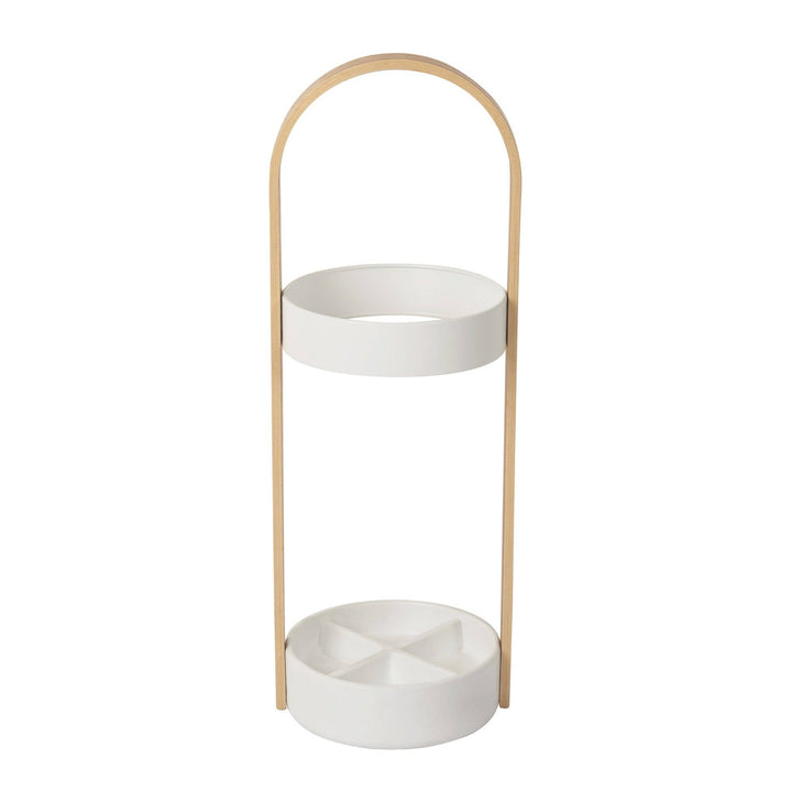 White & Natural Bellwood Umbrella Stand