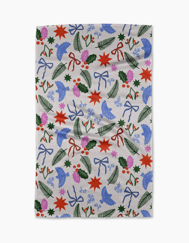 Christmas Garden Party Tea Towel