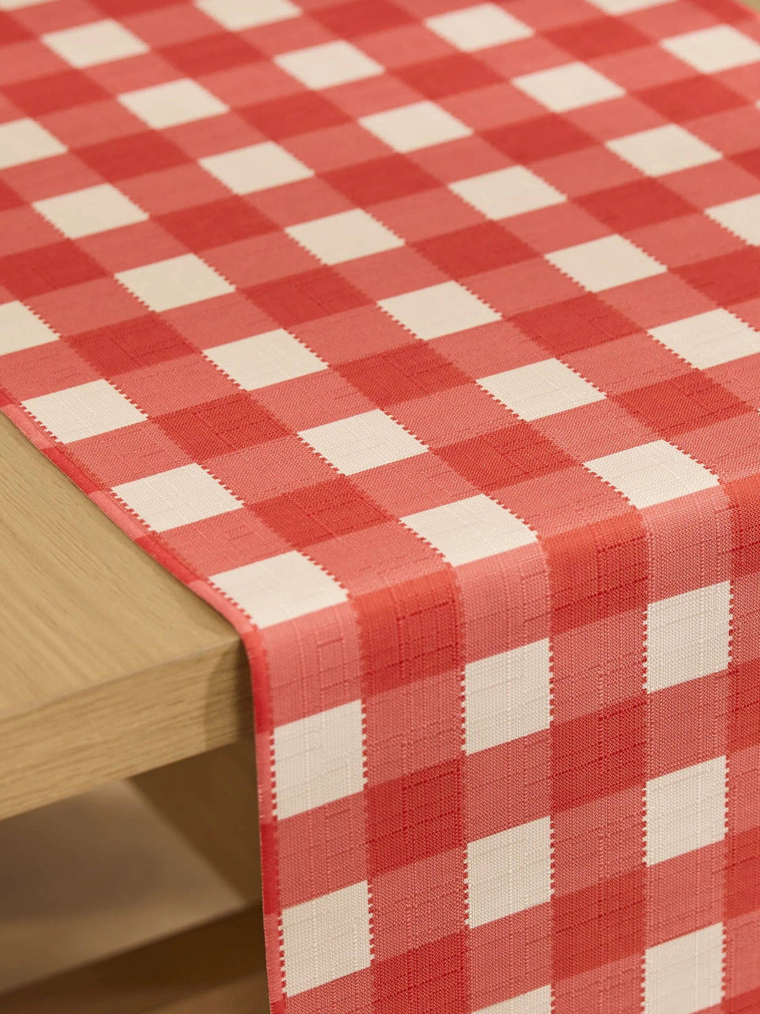 Ripe Tomato Gingham Table Runner, 16" x 90"