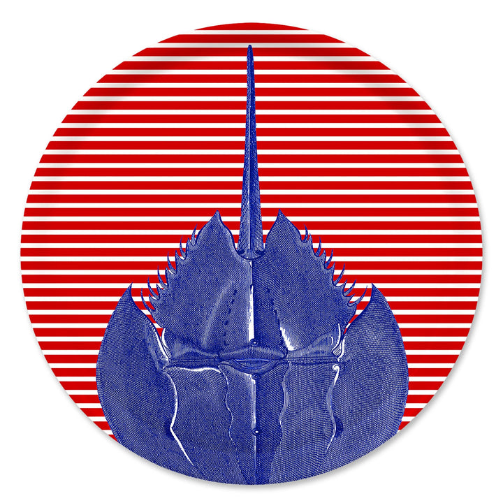 Horseshoe Crab Large Round Birchwood Tray