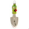 Garden Trowel Green Glass Ornament