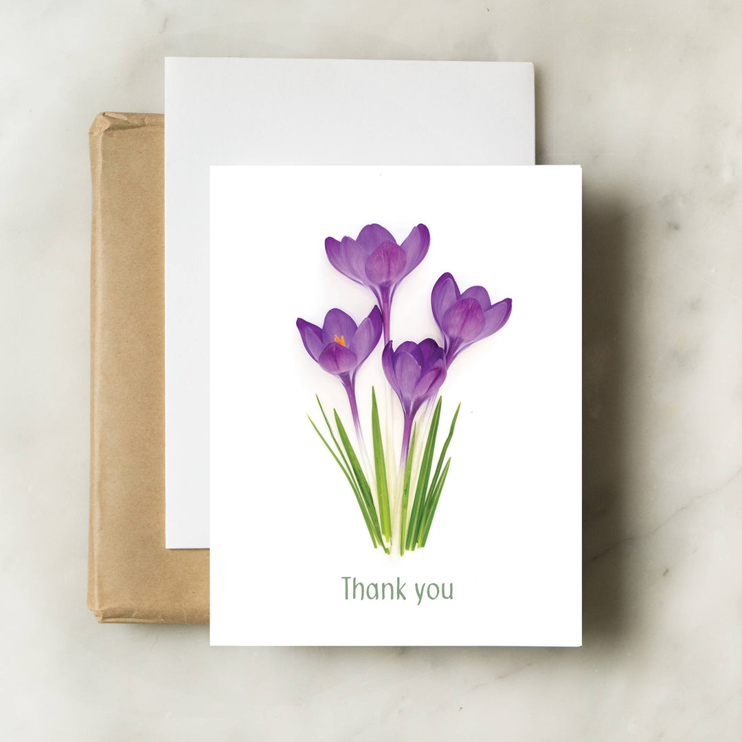 Crocus Thank You Greeting Card