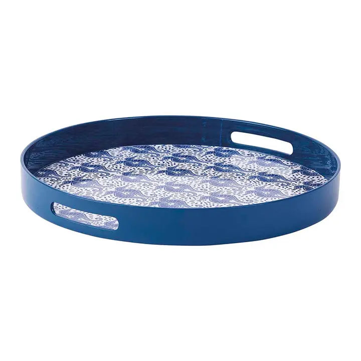Seahorses 15" Round Tray