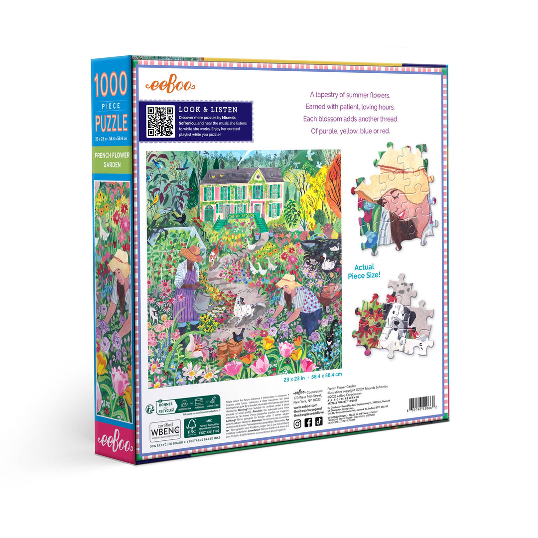 French Flower Garden Puzzle, 1000 Pieces