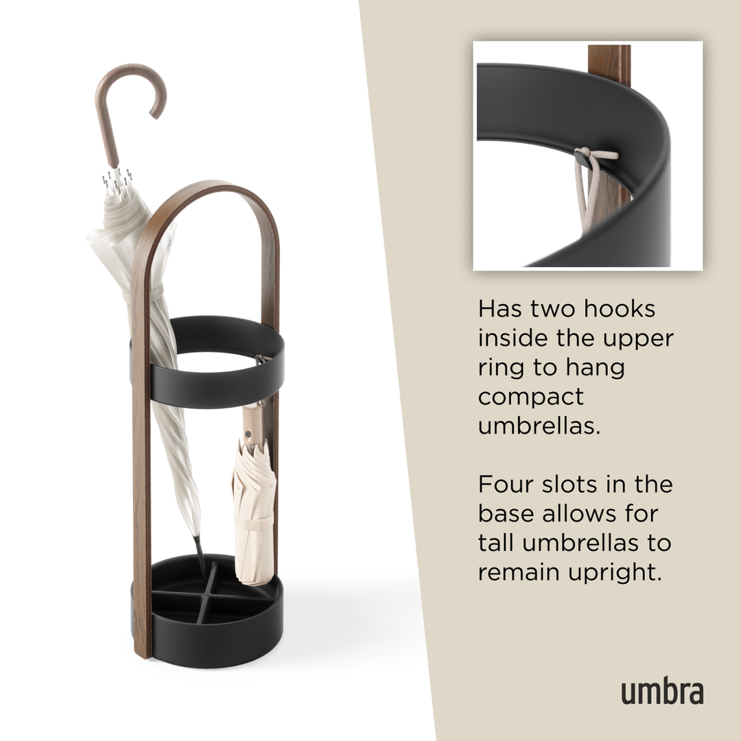 White & Natural Bellwood Umbrella Stand