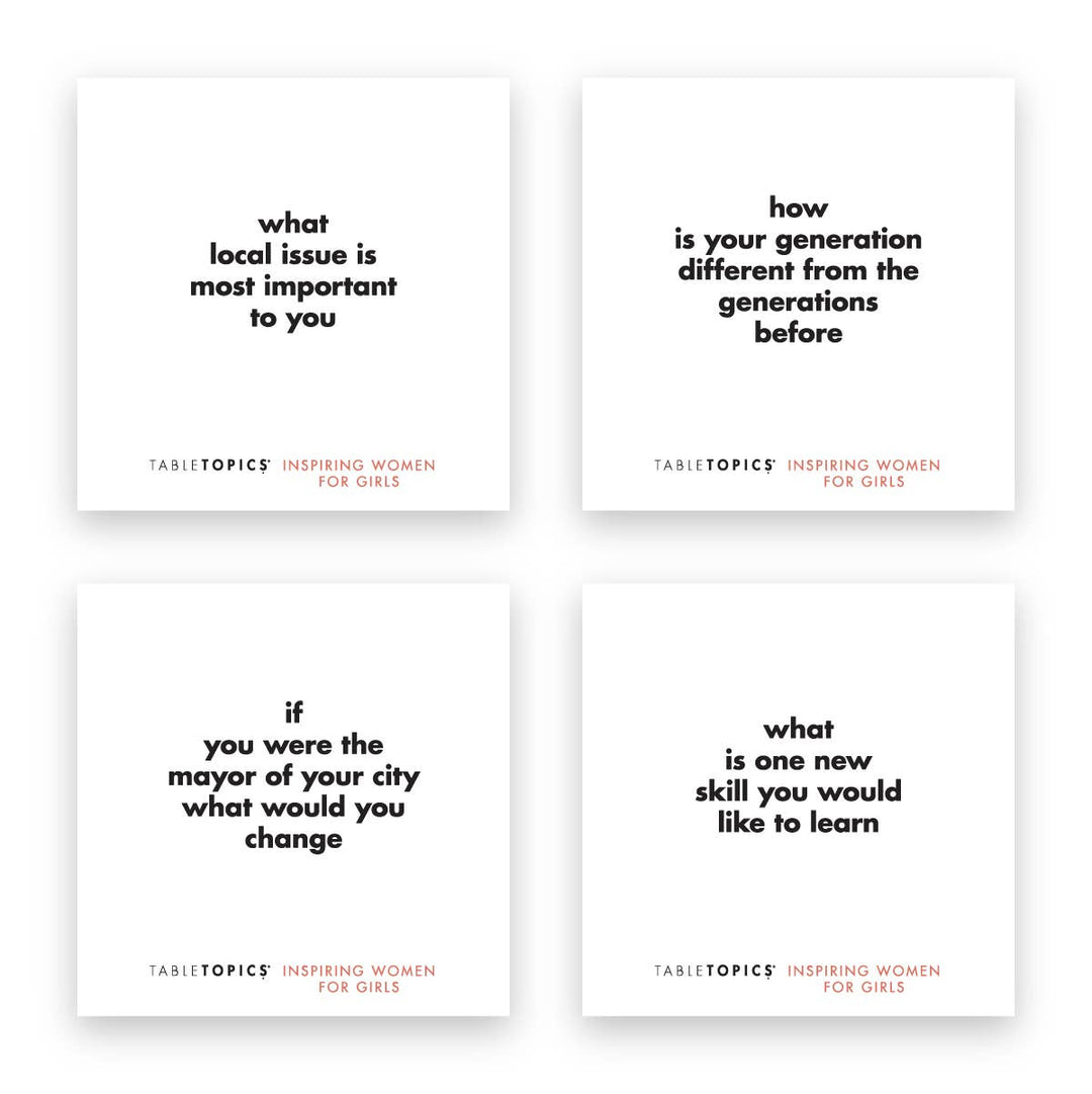 TableTopics Inspiring Women For Girls | Conversation Questions