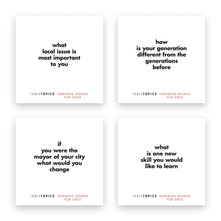 TableTopics Inspiring Women For Girls | Conversation Questions