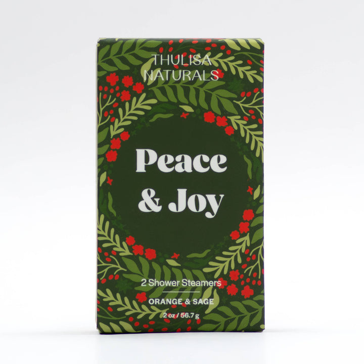Peace & Joy Orange & Sage Shower Steamers, Set Of 2