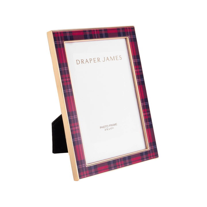 Tartan Red Picture Frame, 4" x 6"
