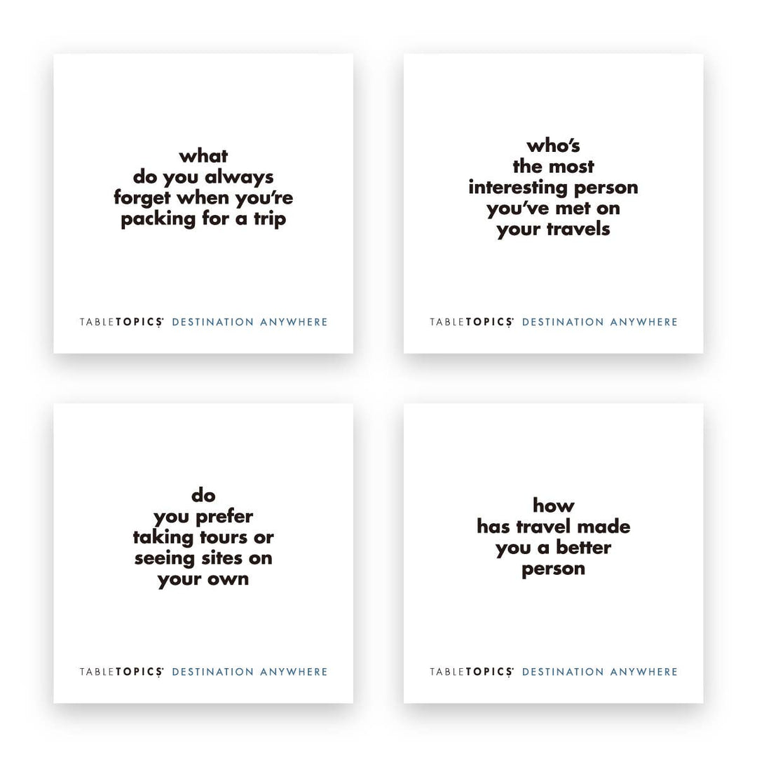 TableTopics Destination Anywhere | Conversation Starters
