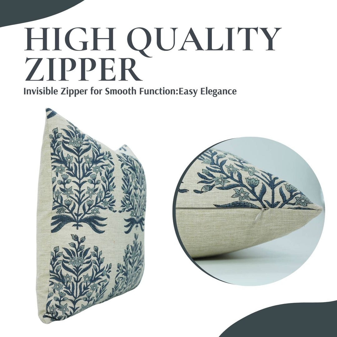 Bohemian Block Linen Blend Pillow, 20" x 20"