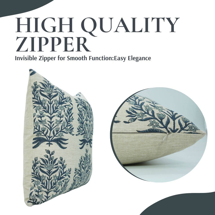 Bohemian Block Linen Blend Pillow, 20" x 20"