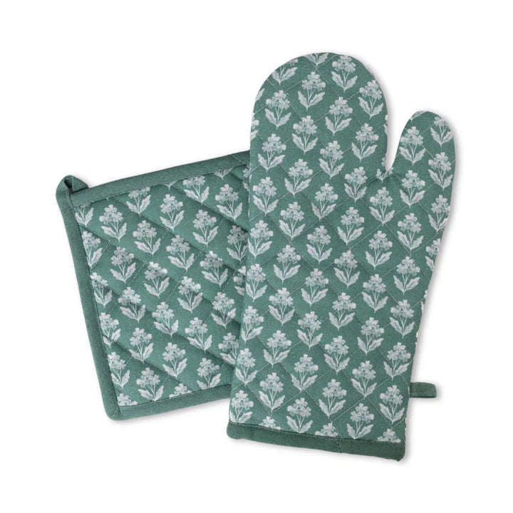 Forget Me Knot Oven Mitt & Pot Holder Set