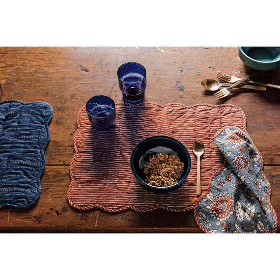 Orange Dahlia Block Print Napkins
