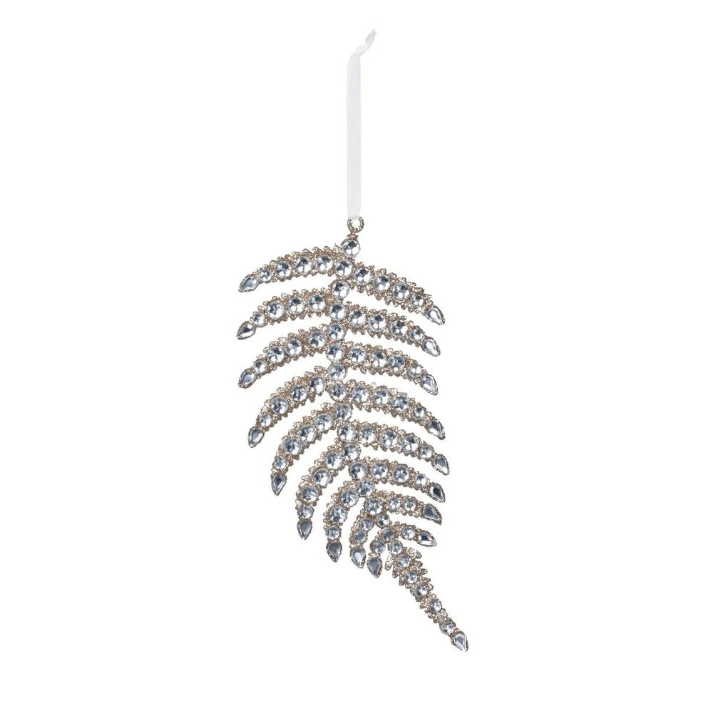 Champagne Gem Fern Frond Ornament