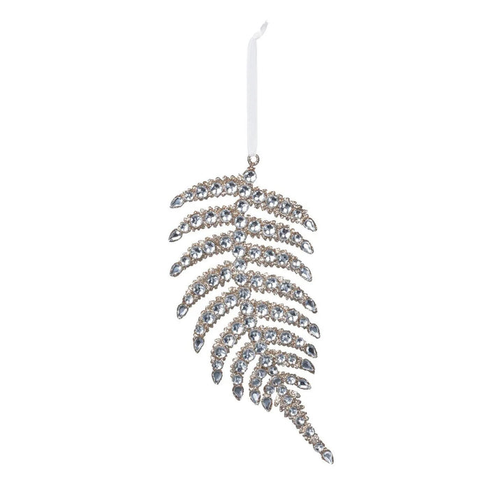 Champagne Gem Fern Frond Ornament