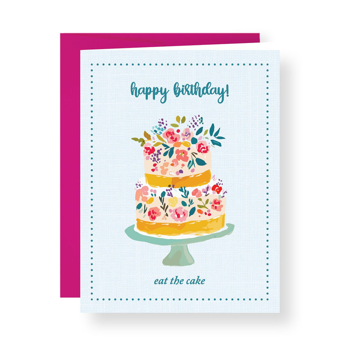 Eat The Cake Greeting Card