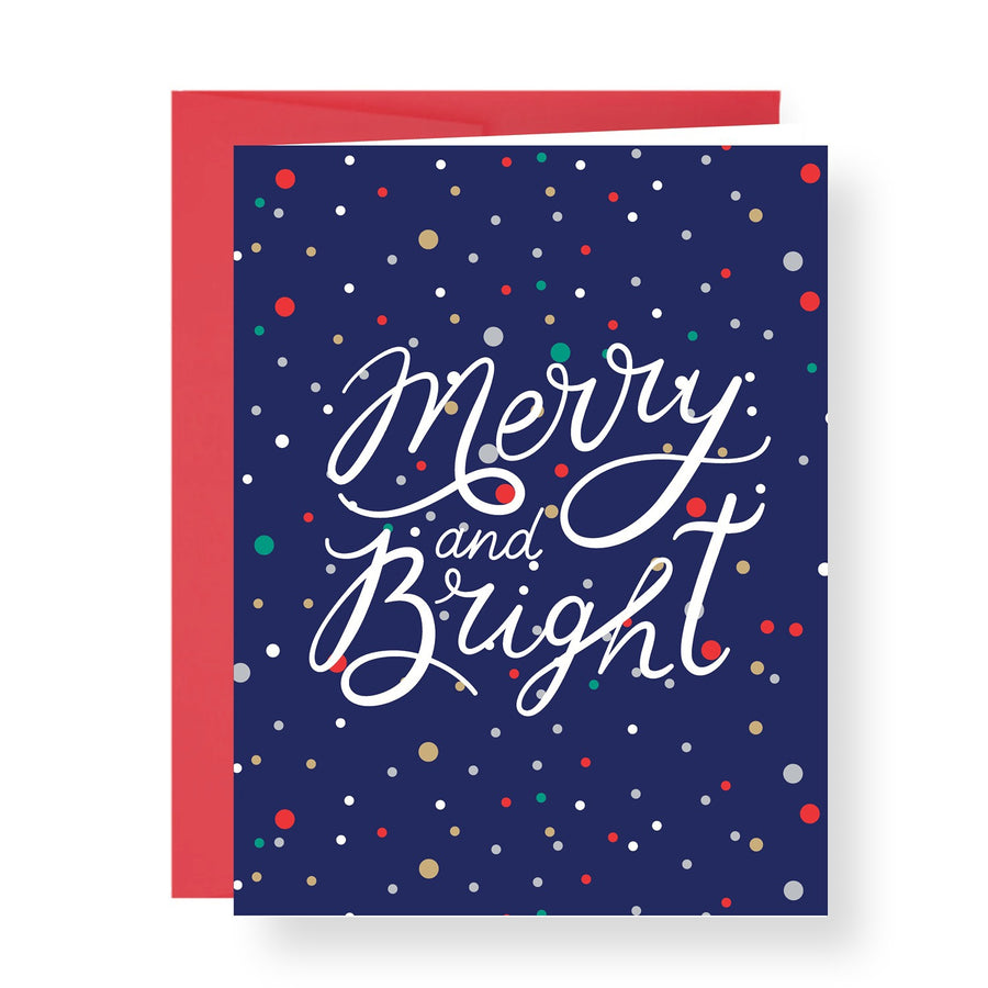 Merry & Bright Dots Greeting Card
