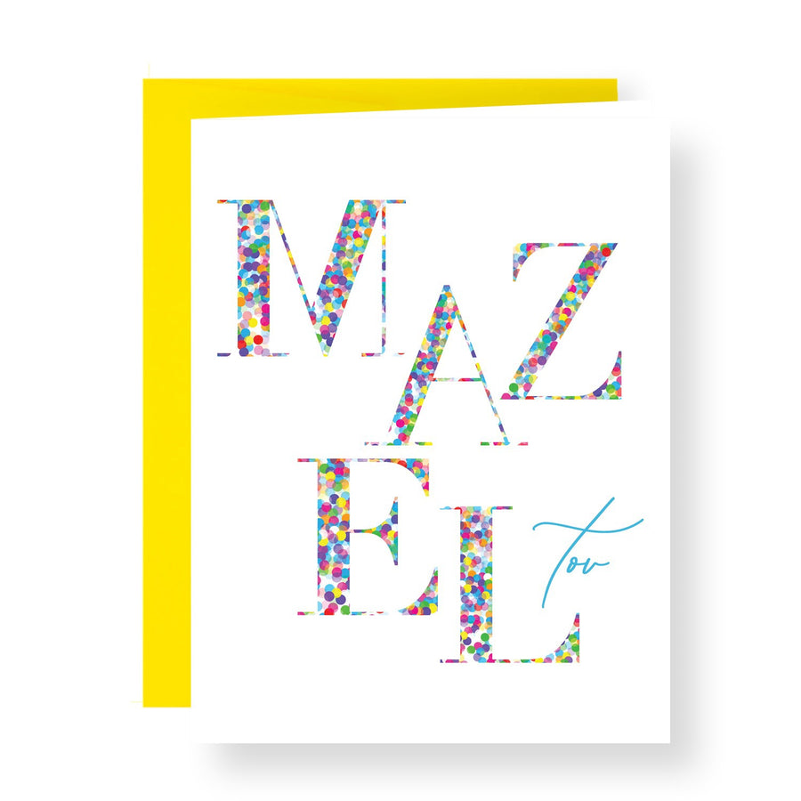 Mazel Tov Confetti Greeting Card