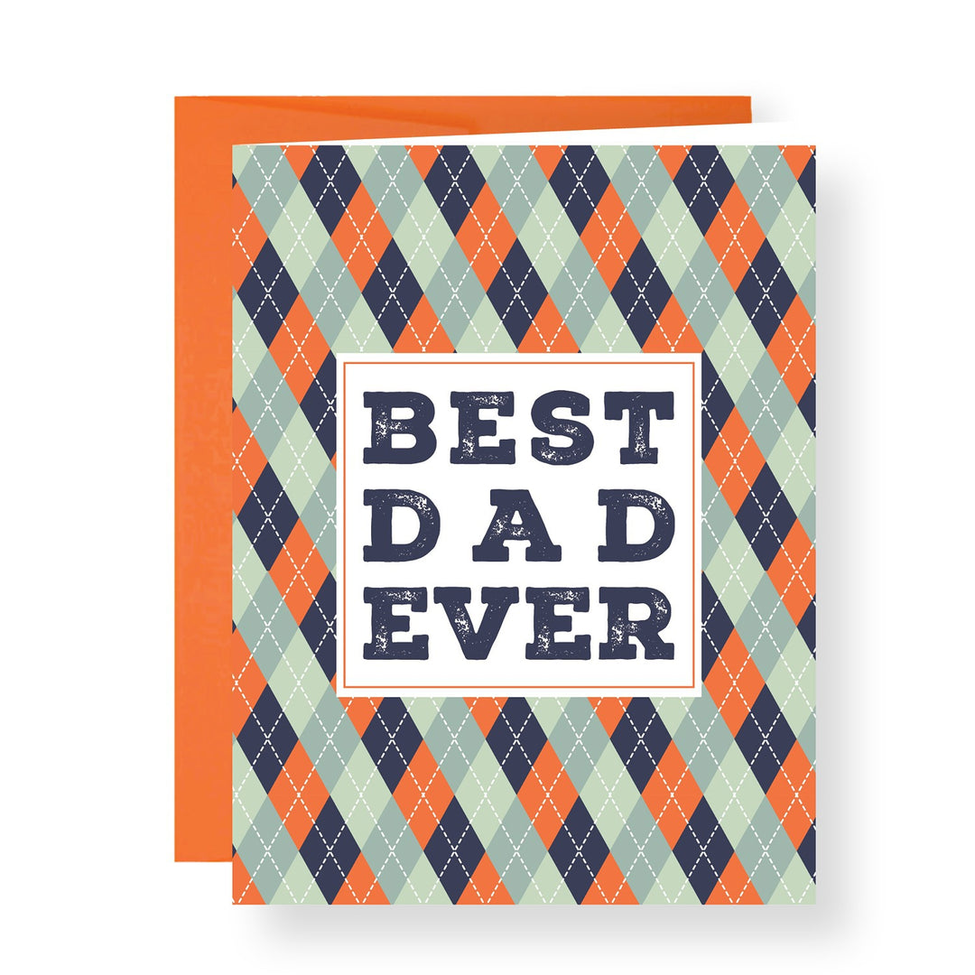 Argyle Best Dad Greeting Card