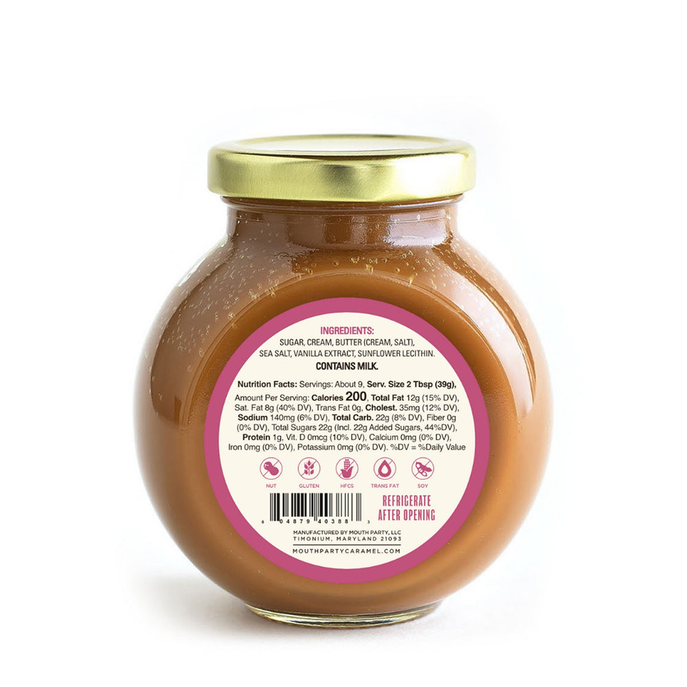12 oz sea salt caramel sauce jar