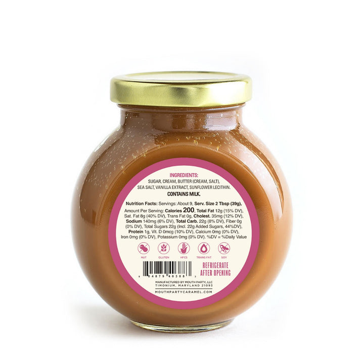 12 oz sea salt caramel sauce jar