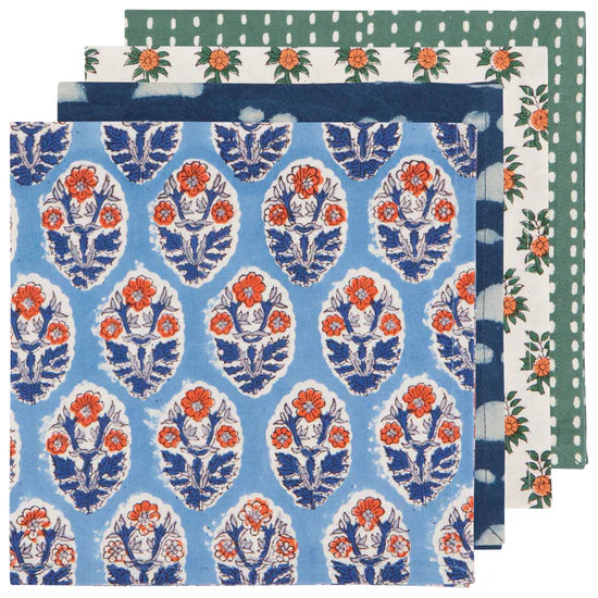 Block Print Napkins Set of 4