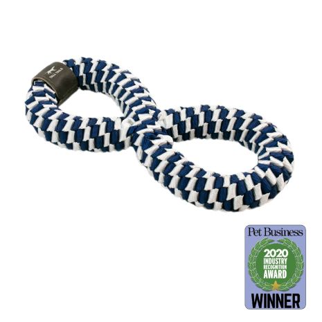 Navy Braided Infinity Tug Toy, 11"