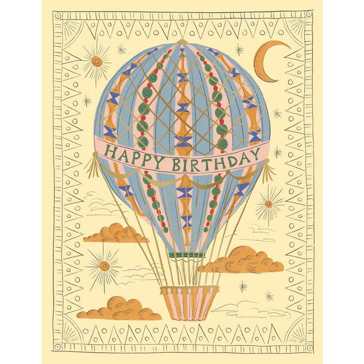 Hot Air Balloon Birthday Card
