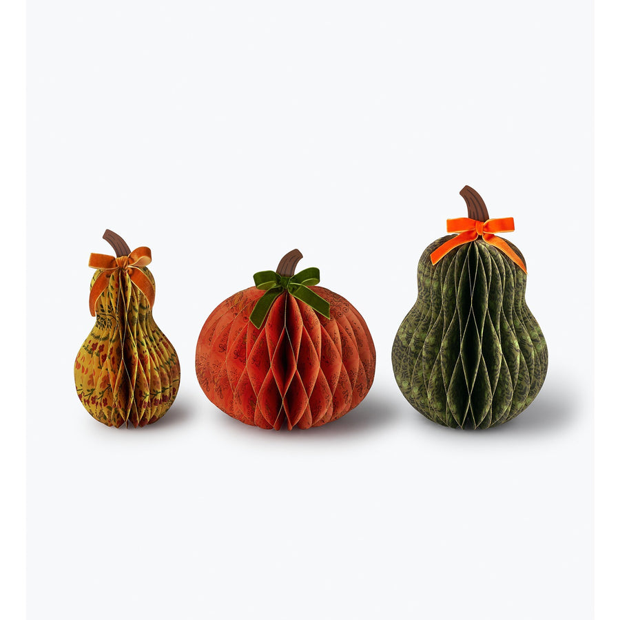 Harvest Honeycomb Gourd Decor Set of 3