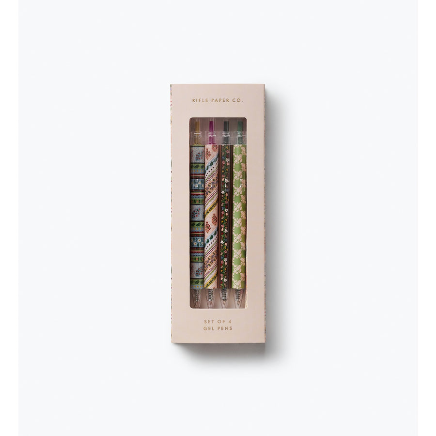 Paisley Gel Pen Set of 4