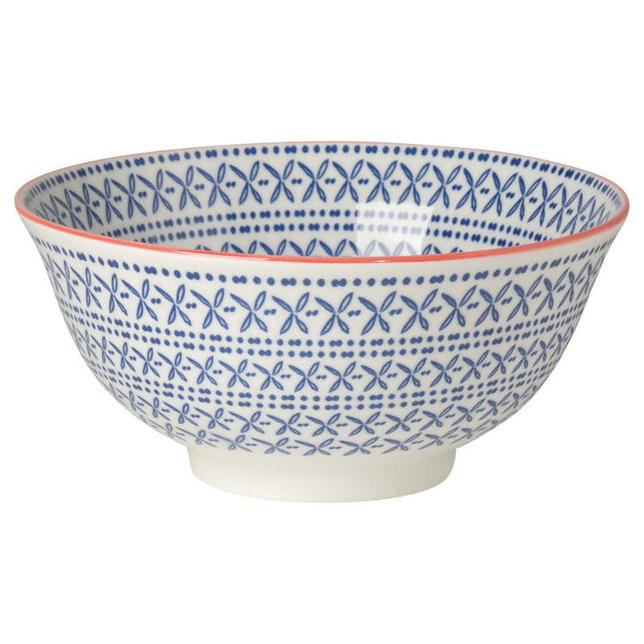 Blue Cross Stamped Bowl, 6"