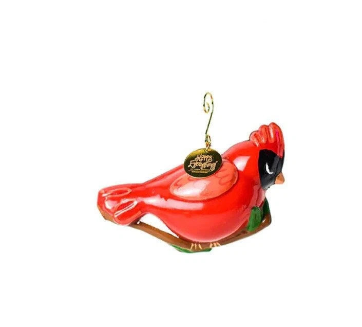 Cardinal Hand-Painted Glass Ornament