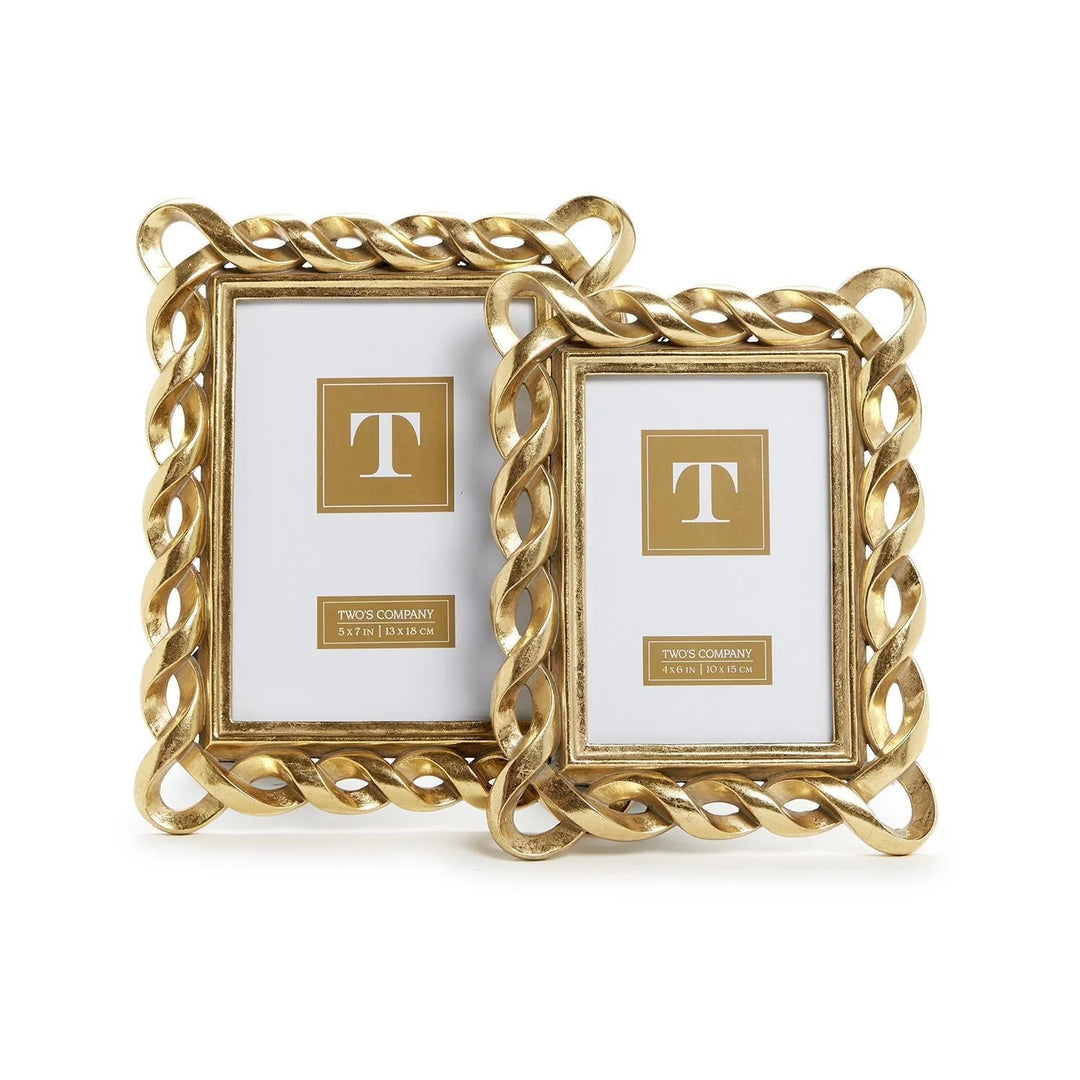 Gold Ribbon Picture Frame