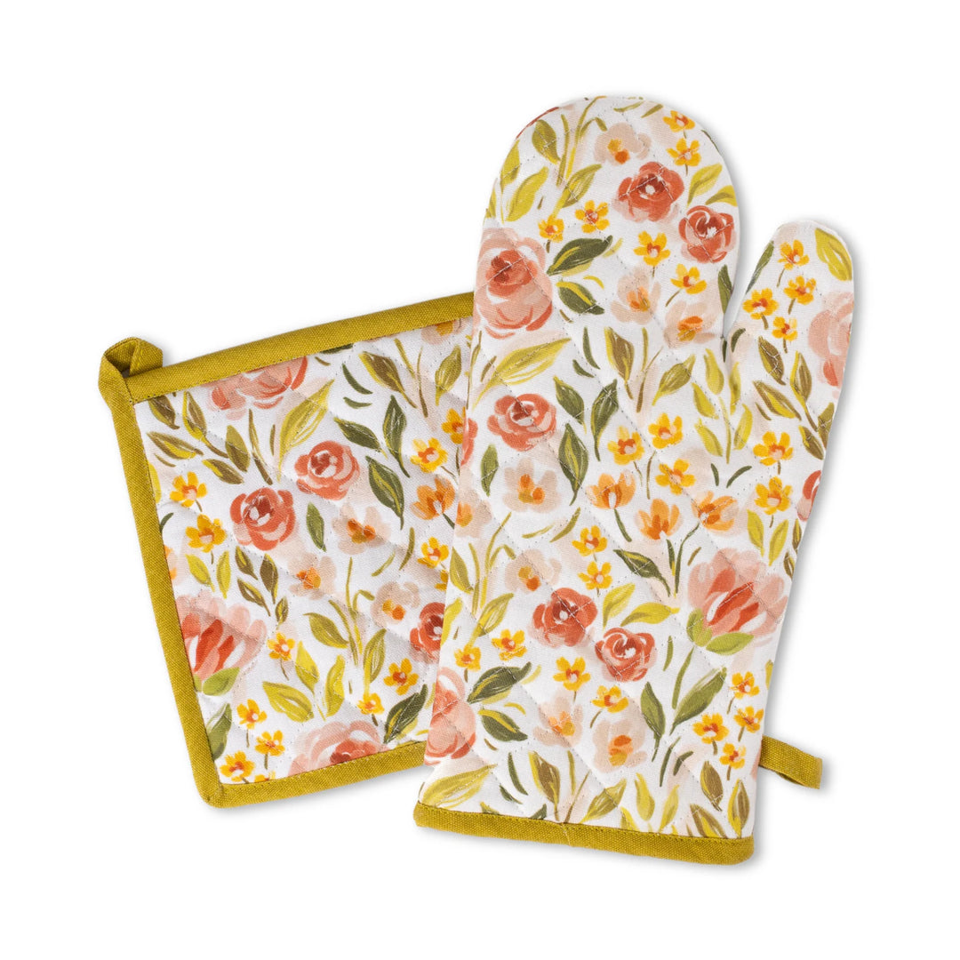 Spring Garden Oven Mitt & Pot Holder Set