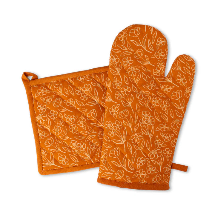 Terracotta Oven Mitt & Pot Holder Set